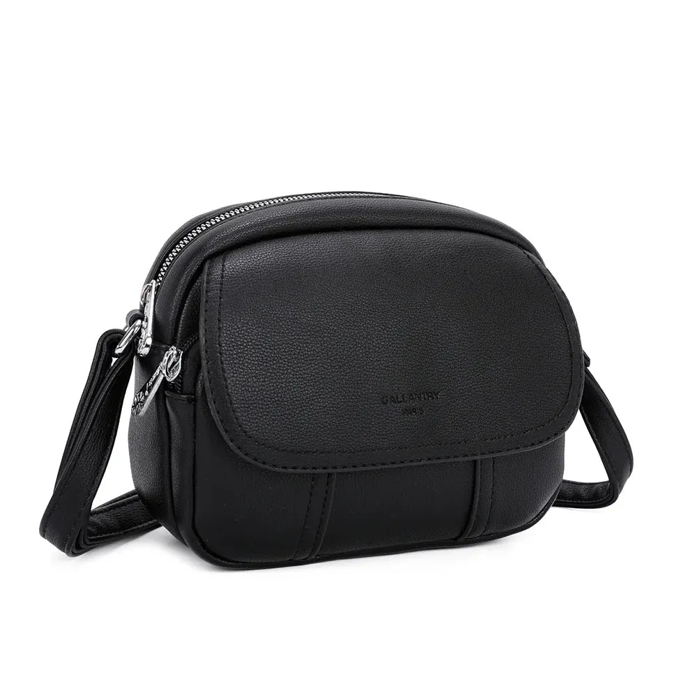 Gallantry Paris Mélina sac bandoulière compact Noir zippé