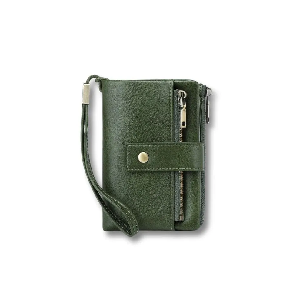 Maison Sacoches Isora Porte-Monnaie Femme Vert Cuir