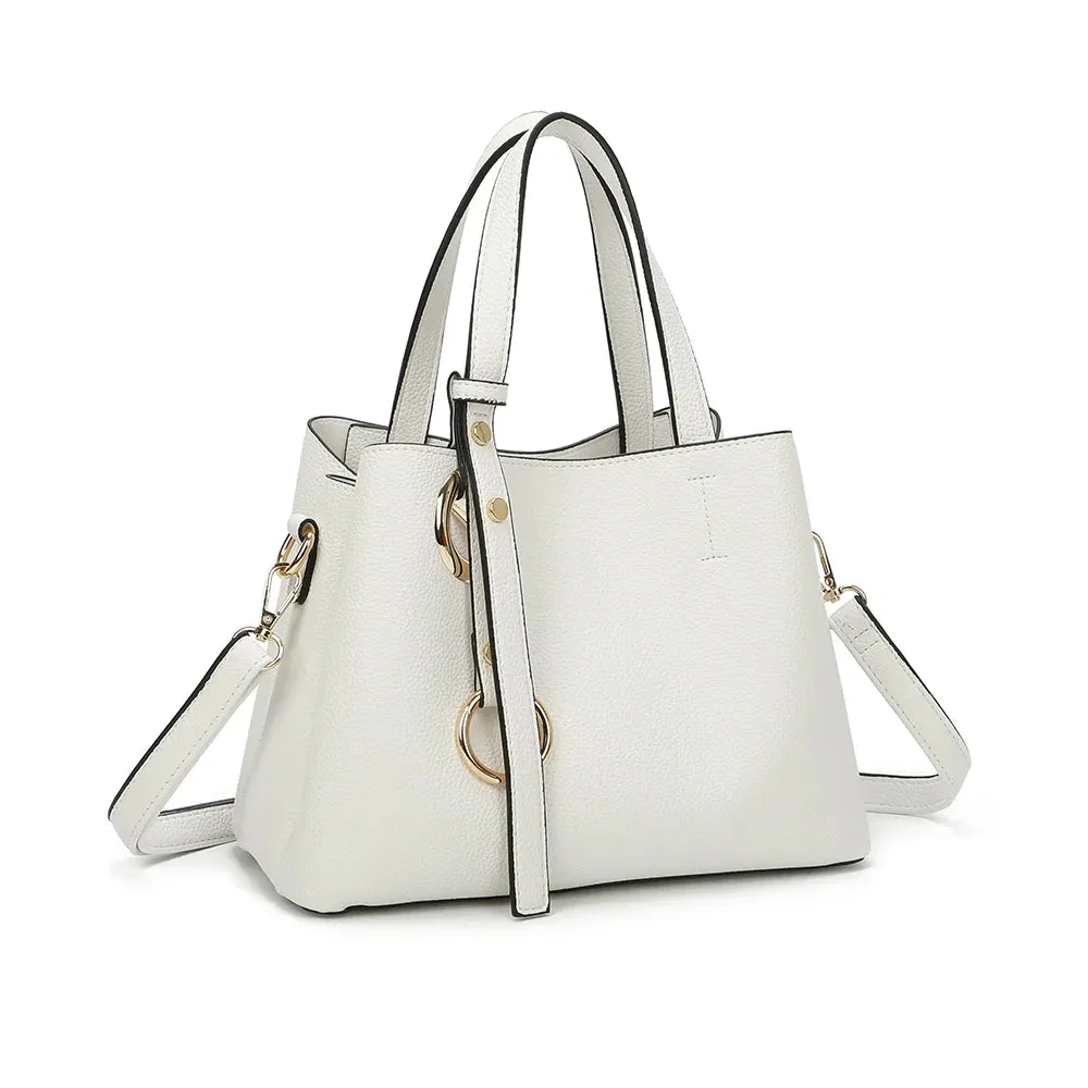 Gallantry Paris La Moderne sac à main blanc grainé