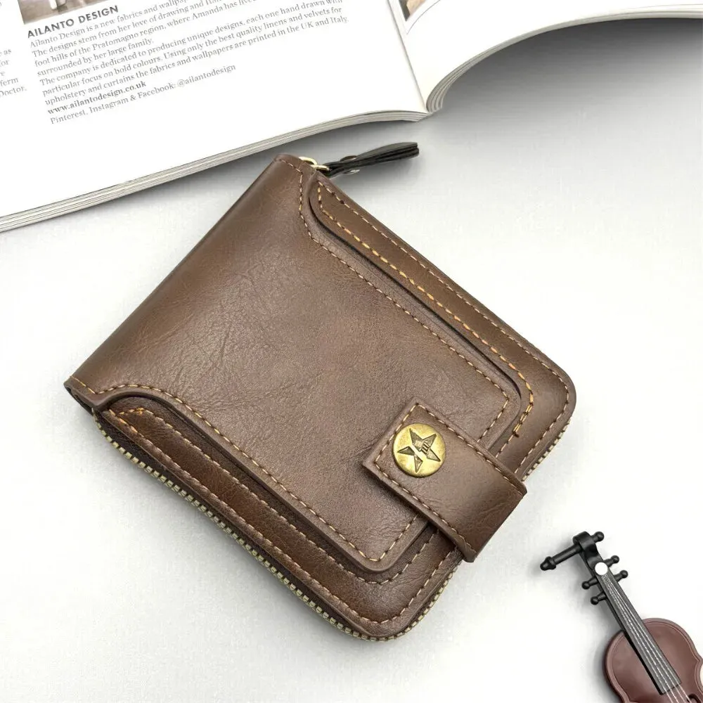 Mon Sacoche Zippé Multi-Compartiments portefeuille café
