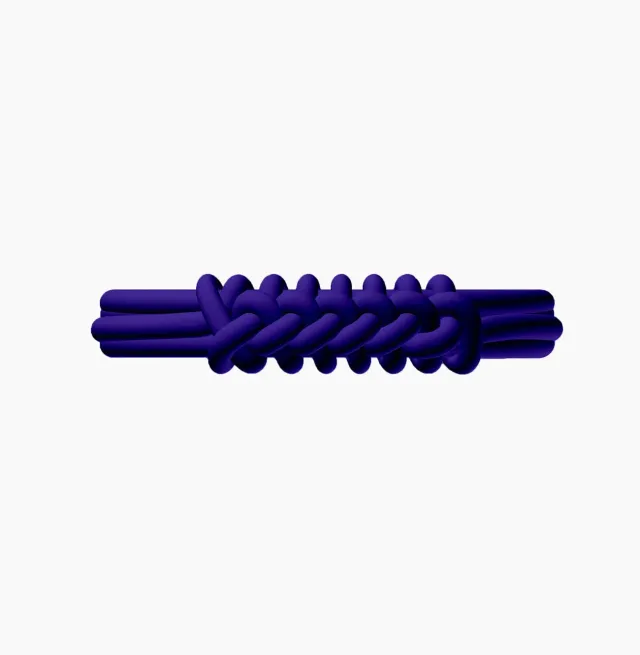 O bag O bracelet Knot Double bracelet bleu iris taille M