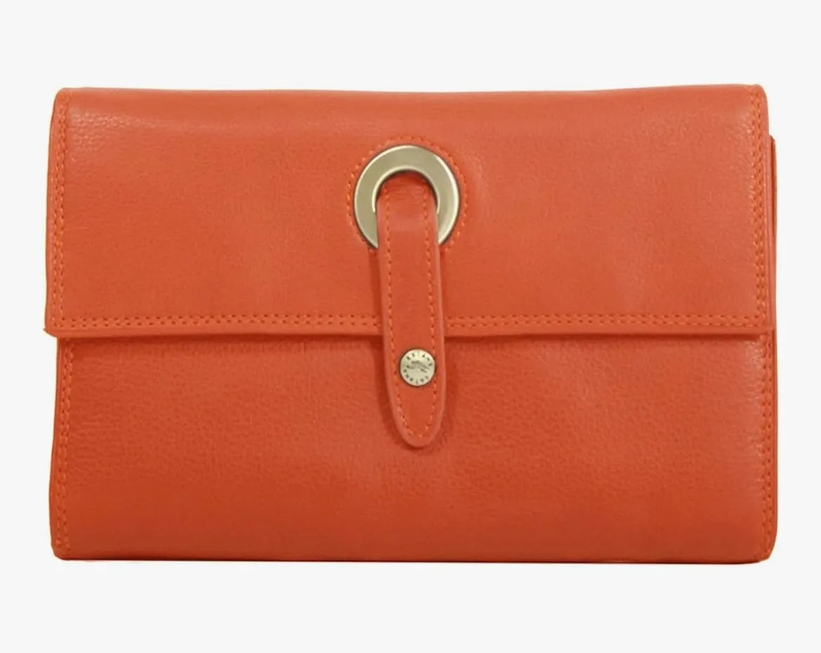 Hexagone Cuir Compagnon portefeuille cuir noir anti-RFID
