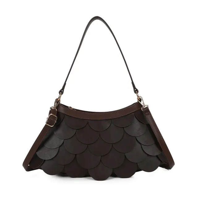 Gallantry La Écaille sac épaule Coffee écailles