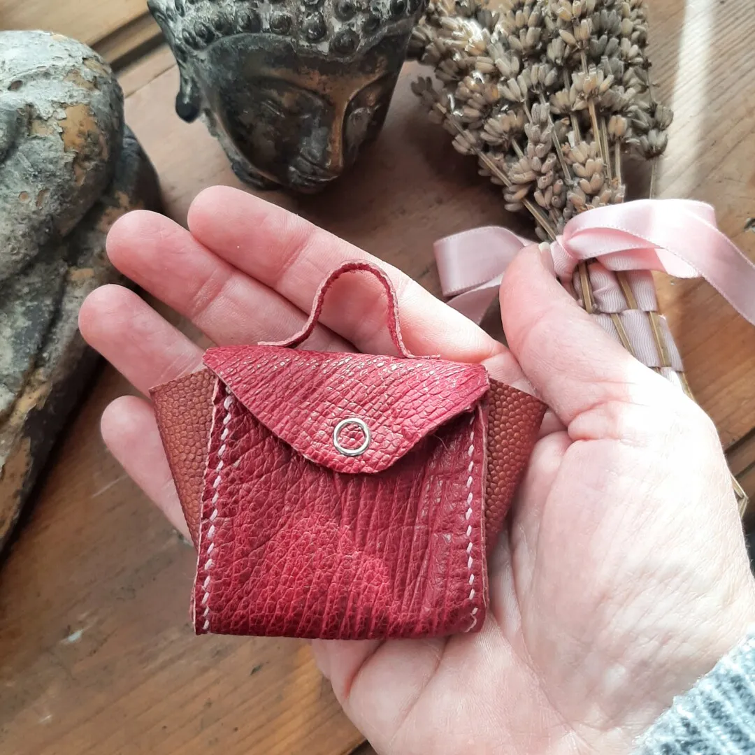 Atelier Anne R Jodelle mini sac cuir autruche porte-clés