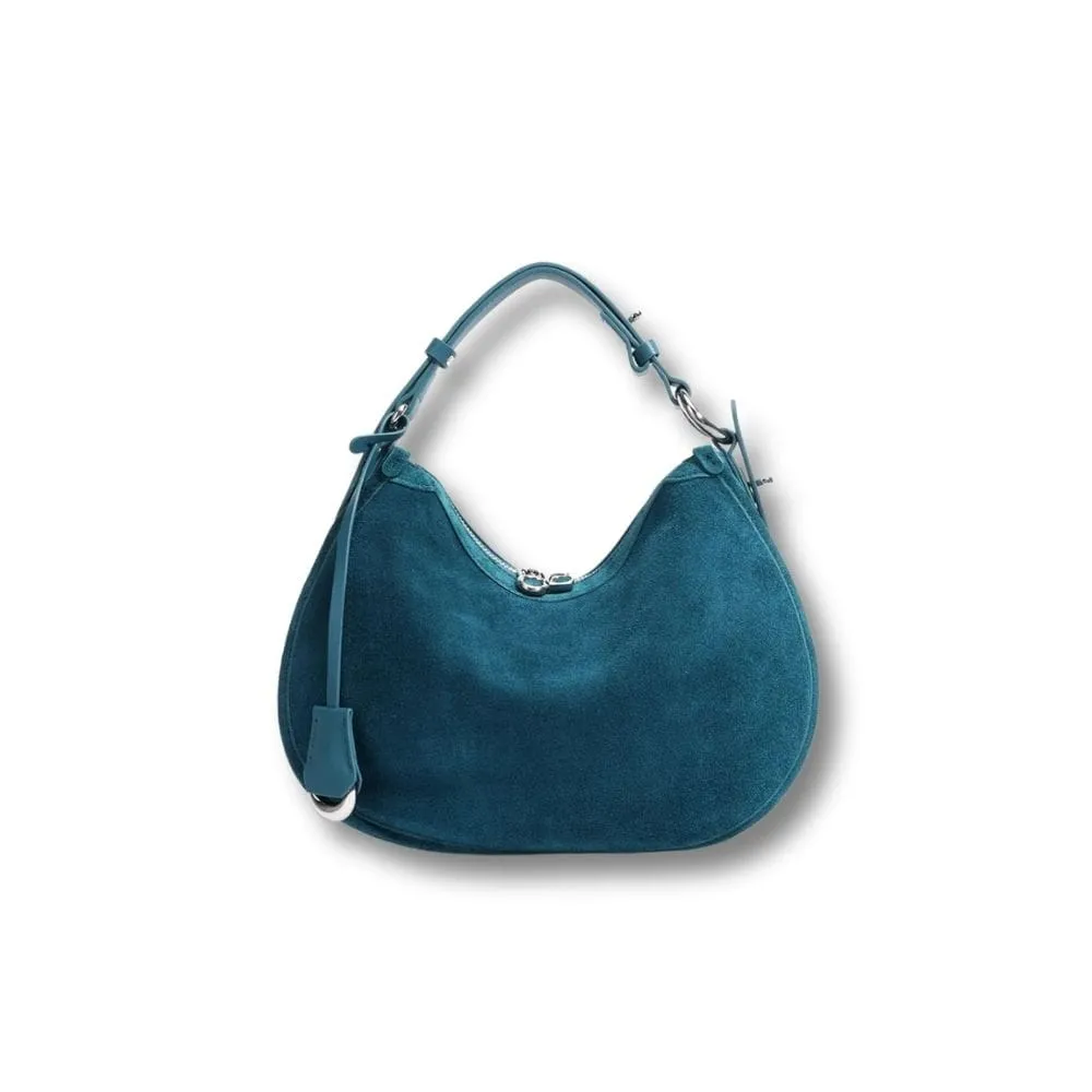 Maison Sacoches Solange sac demi-lune daim