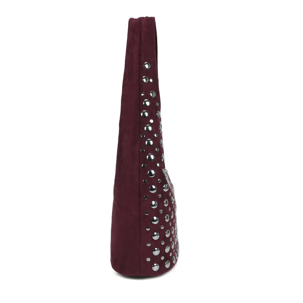 Gallantry Kalyss sac épaule clouté bordeaux