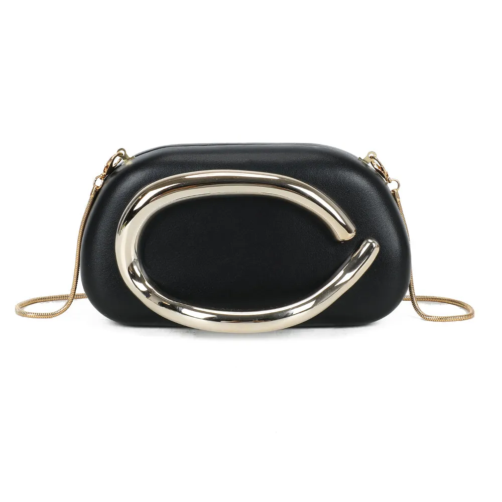 Gallantry Glam Ring pochette soirée noir chaîne