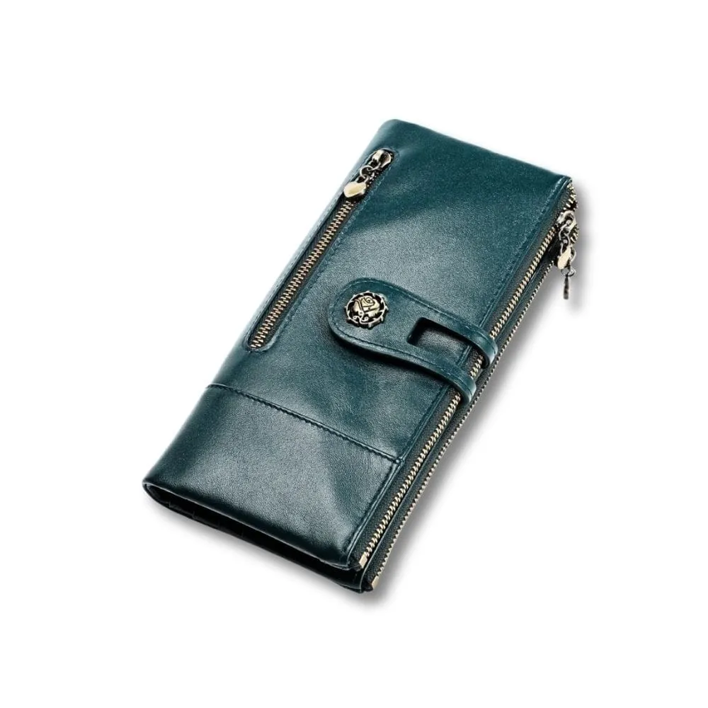 Maison Sacoches Zélia portefeuille noir cuir grand