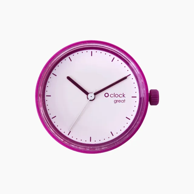 O clock Great Seconds mécanisme montre violet