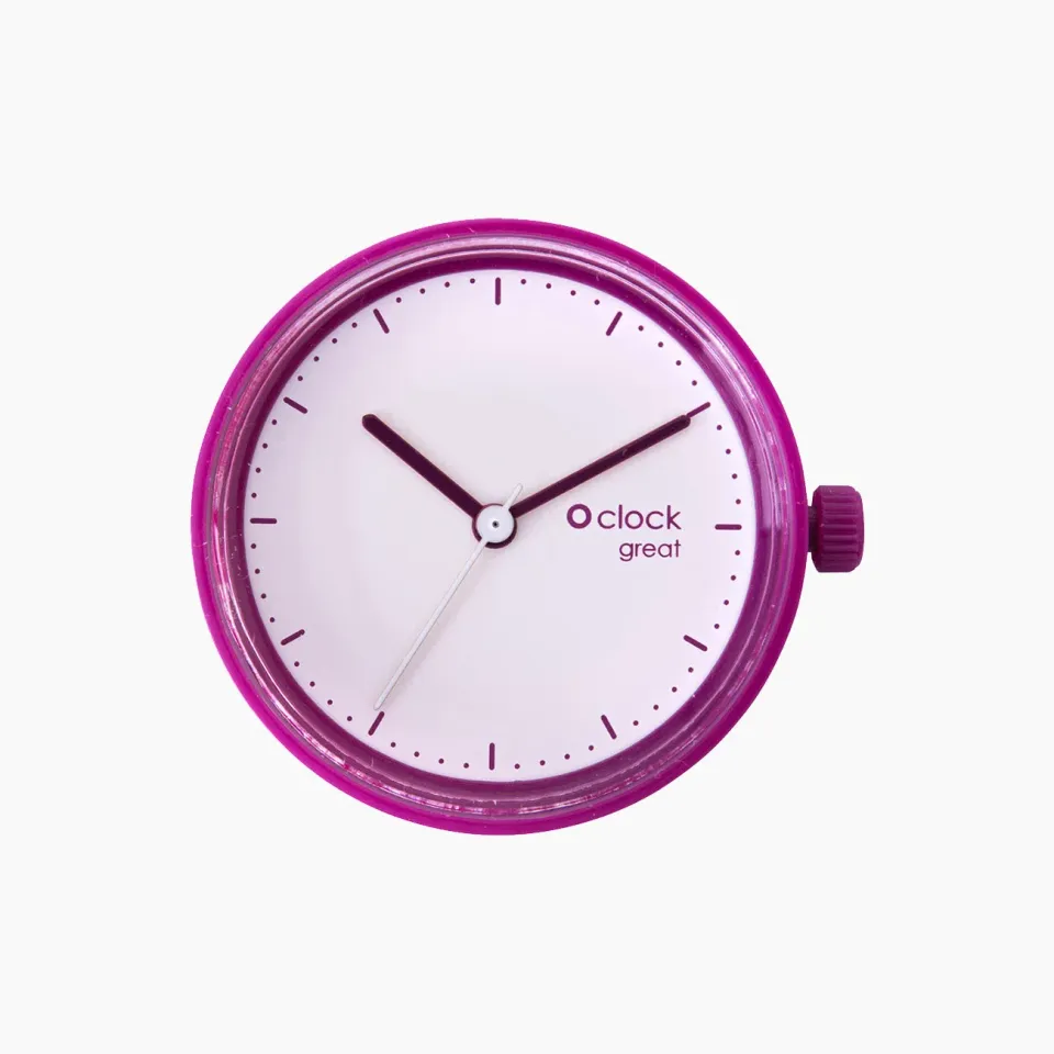O clock Great Seconds mécanisme montre violet