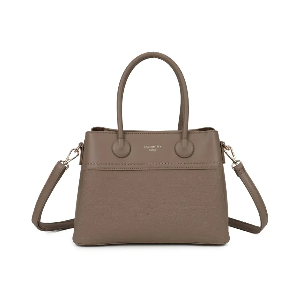 Gallantry Paris Le Mélys sac à main taupe foncé cœurs