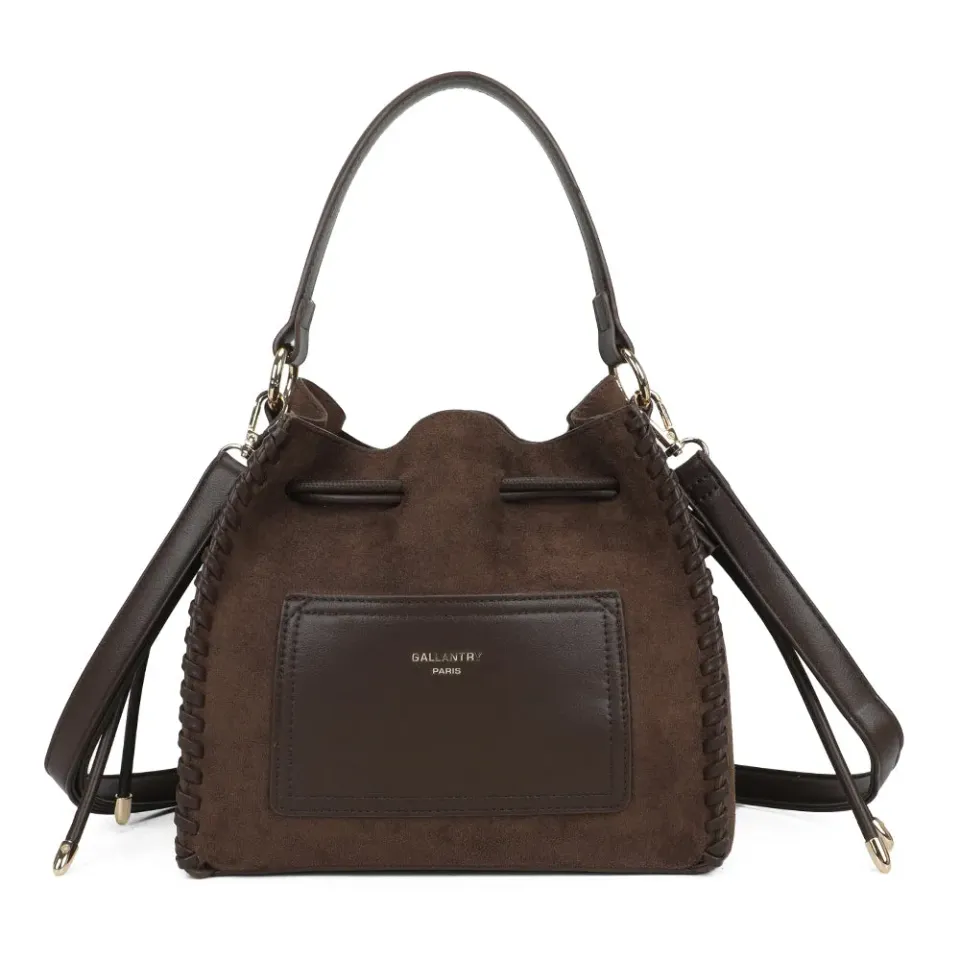 Gallantry Belmira sac seau Coffee suédé