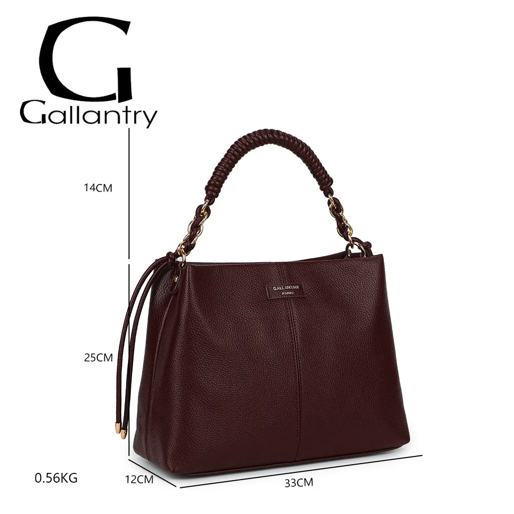 Gallantry Paris Amélie sac à main bordeaux chaîne dorée