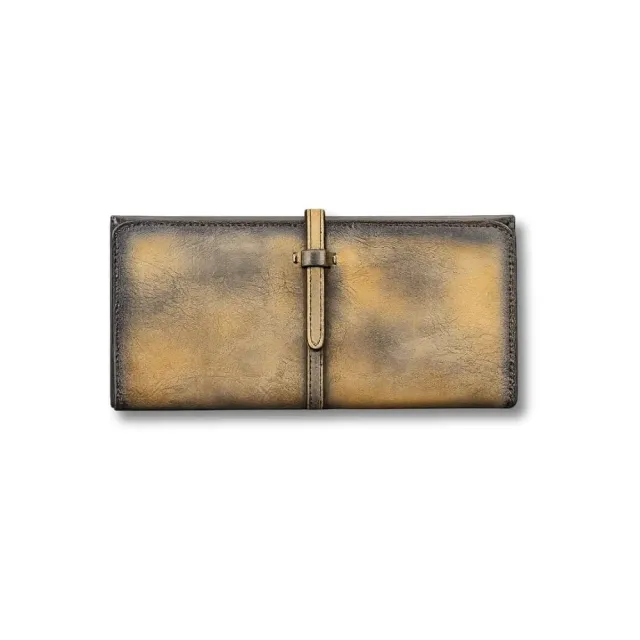 Maison Sacoches Avana Pochette Femme Cuir Brun Vintage