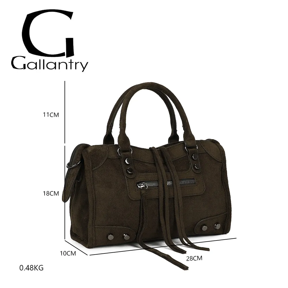 Gallantry Paris La Zélie sac à main bordeaux suédine