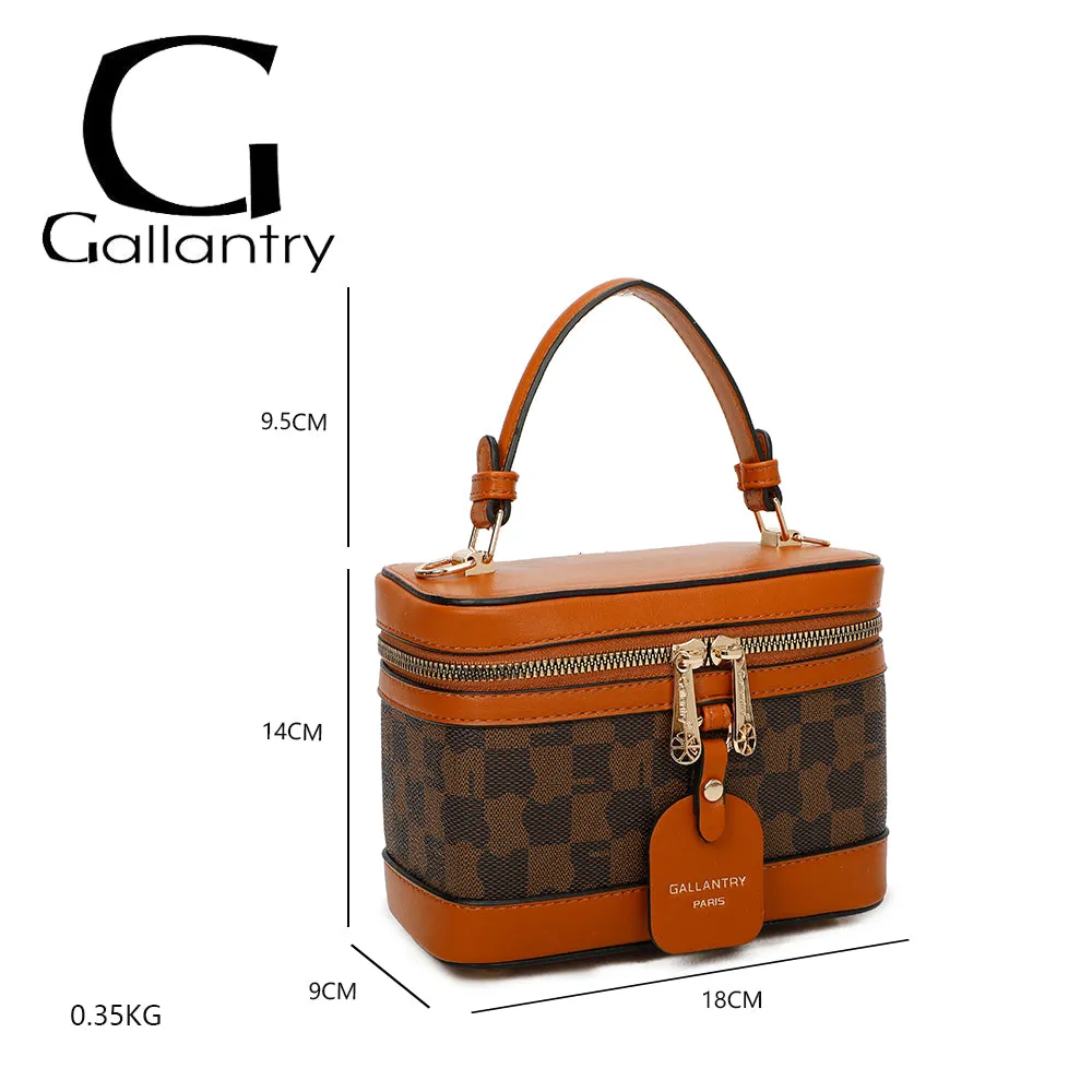 Gallantry Paris Bambino Chic sac vanity damier marron