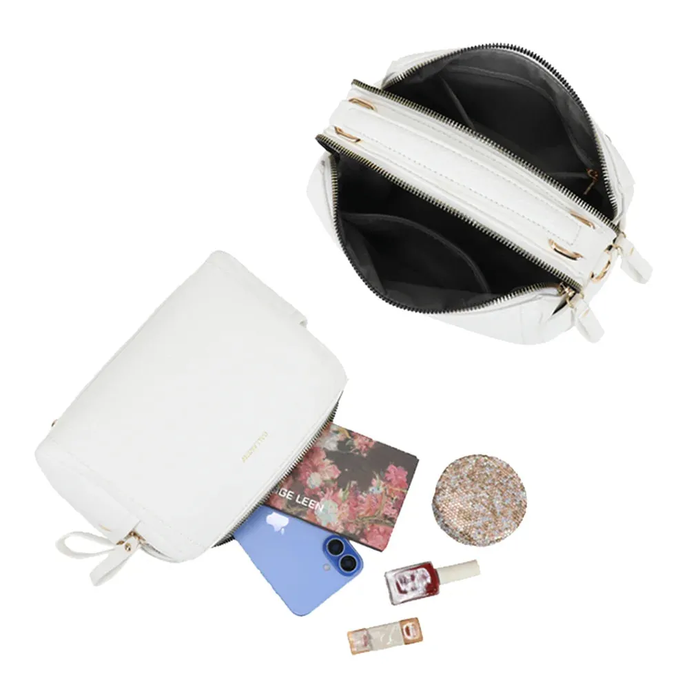 Gallantry Mini Boston Élégance petit sac rose grainé