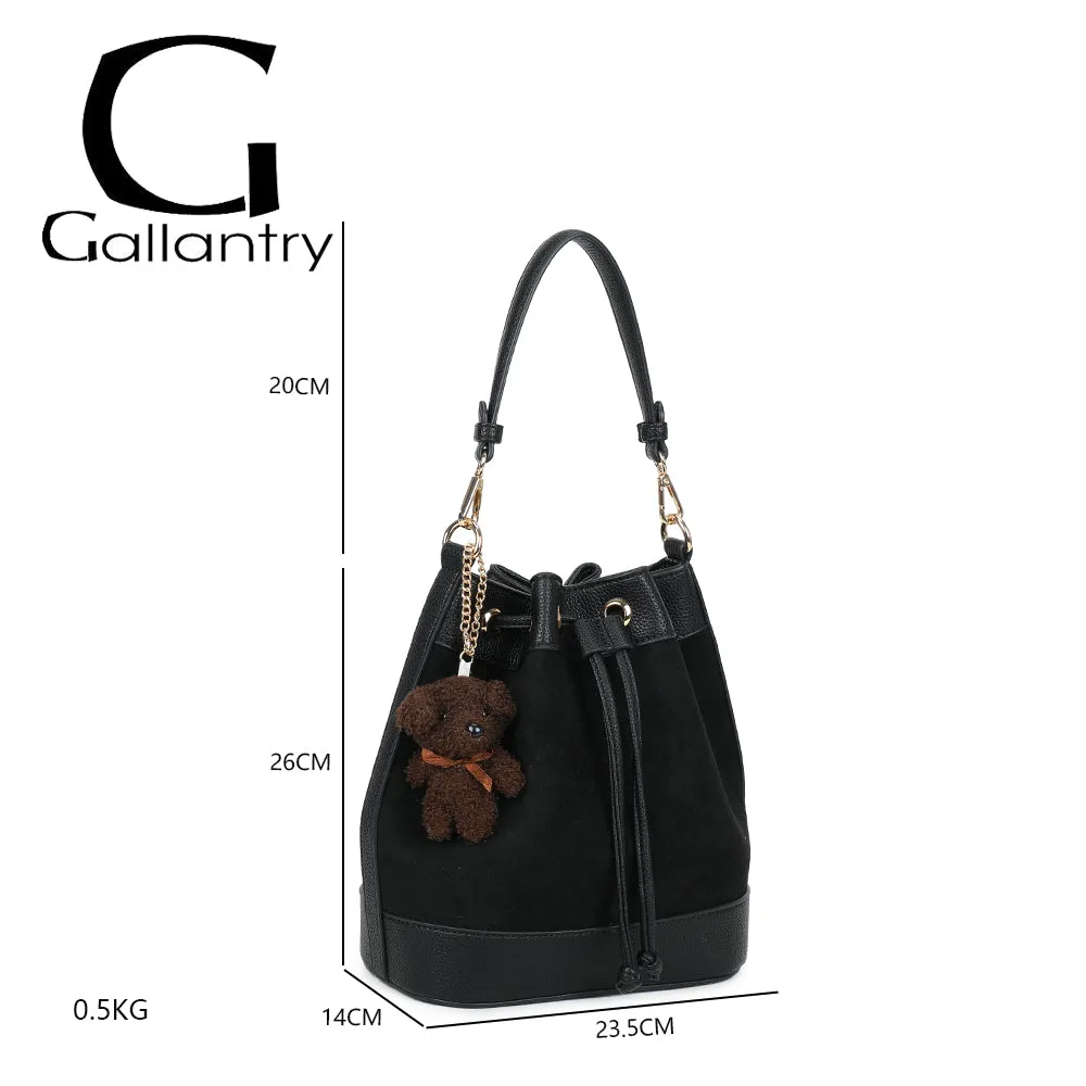 Gallantry Paris Oria Suédine sac seau marron