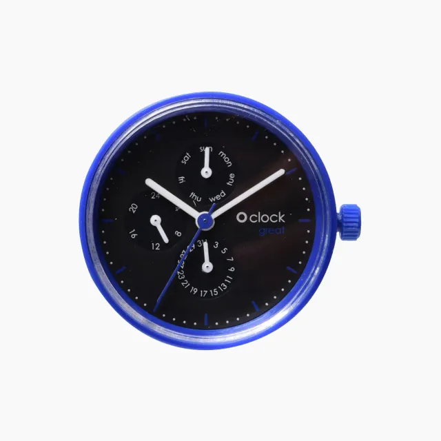 O bag O clock Great Date Seconds cadran montre bleu