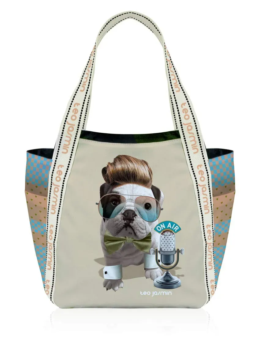 Téo Jasmin Teo Rockabilly cabas grand motifs
