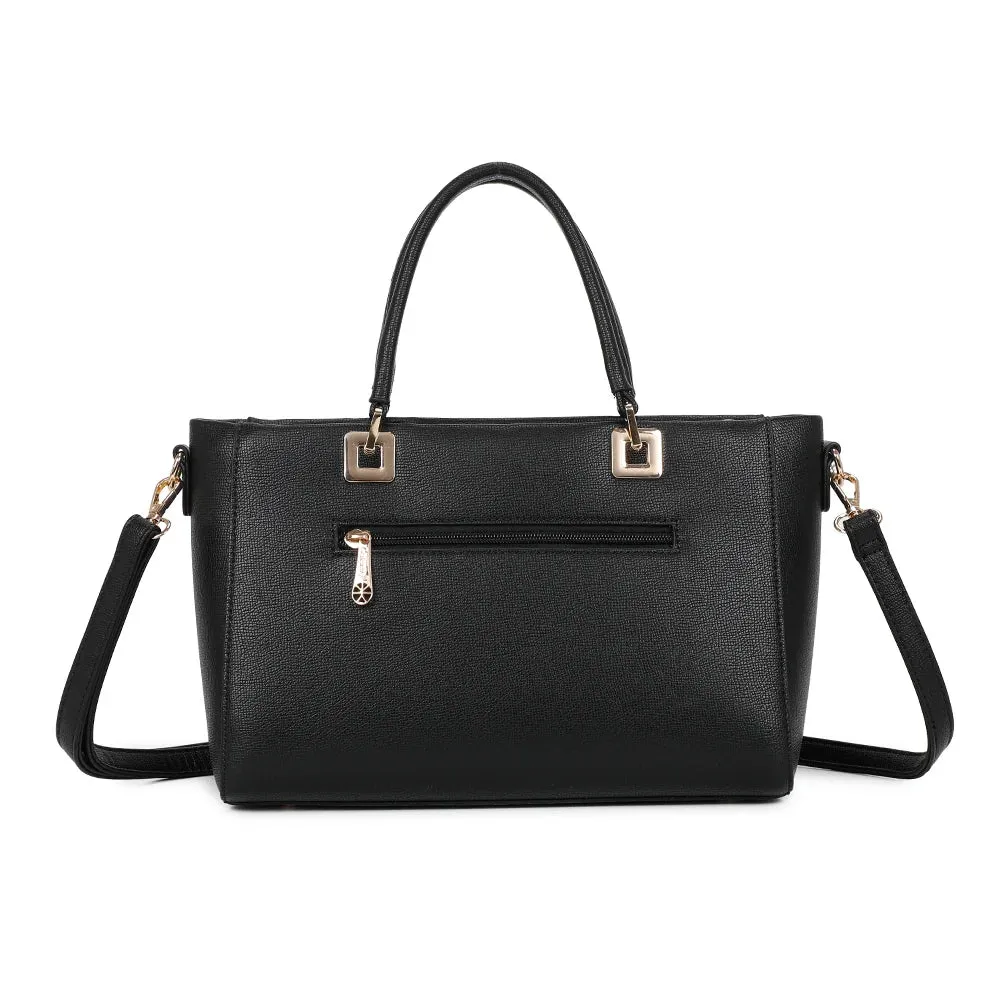 Gallantry Élancia sac à main noir façon saffiano