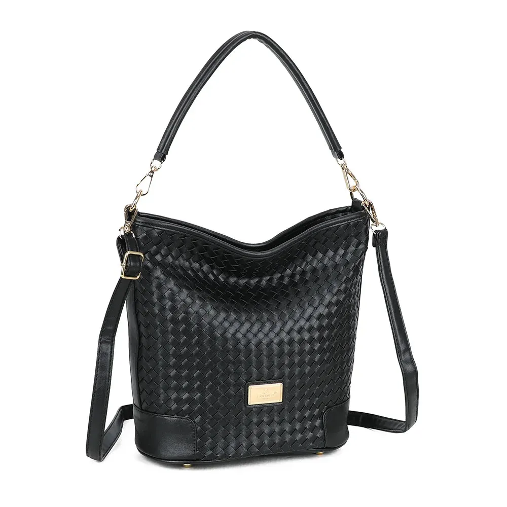 Gallantry Paris Bellina sac à main tressé noir