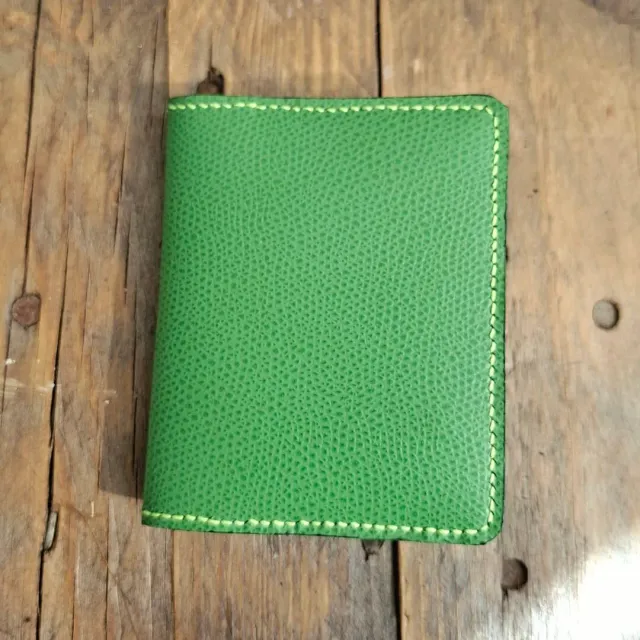 Atelier Anne R porte-cartes cuir vert Epsom 6 cartes