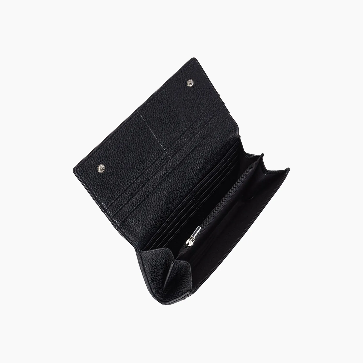 O bag Clubby grand portefeuille noir zippé