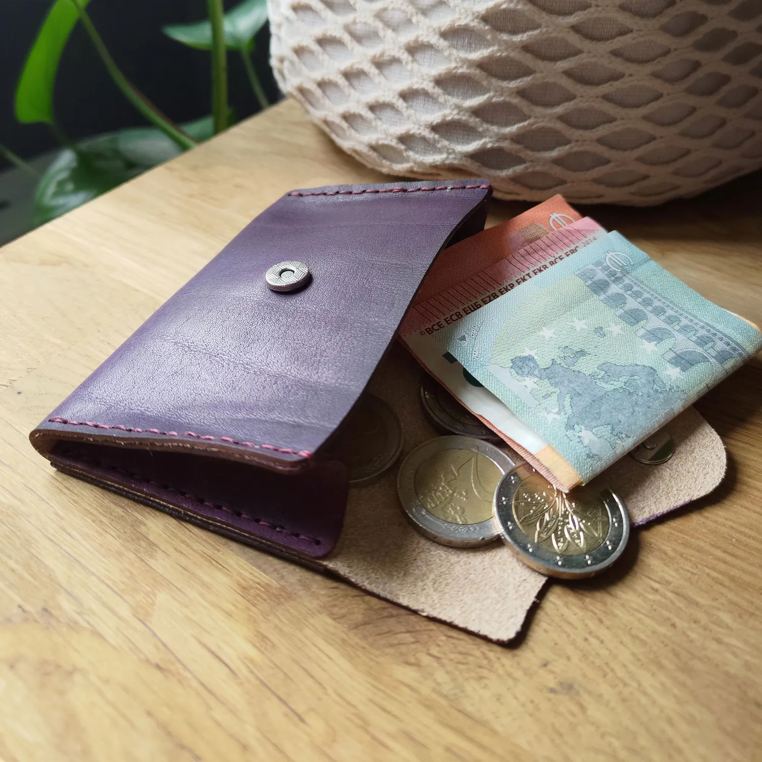 CagnaCuir Atelier Le Pocket porte-monnaie cuir splash compact