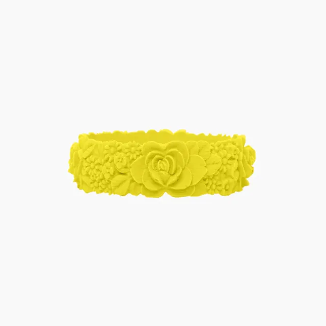 O bag Flower Big bracelet silicone lime taille S