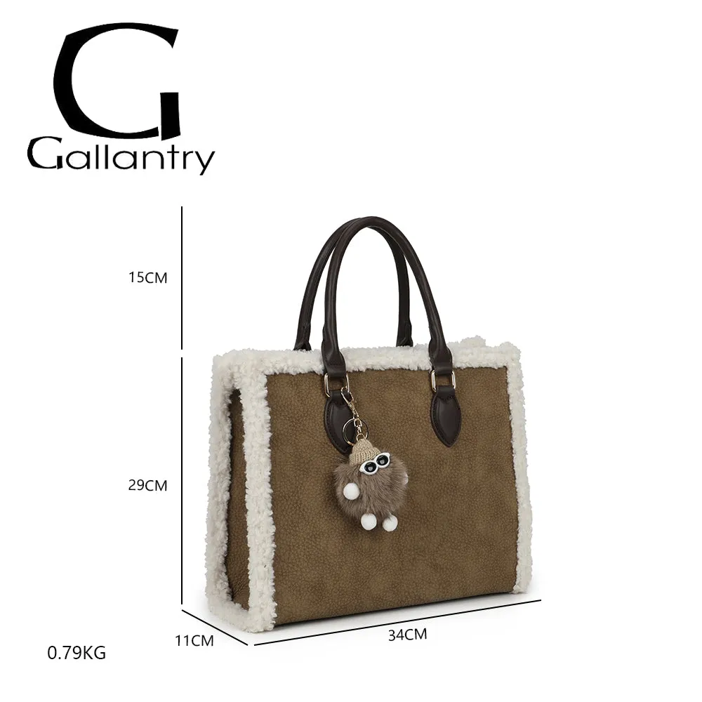 Gallantry Paris Le Oural sac à main taupe cuir grainé