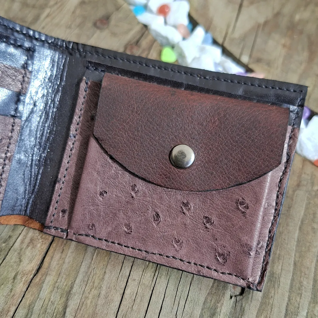 Atelier Anne R Pull Up portefeuille homme cuir marron