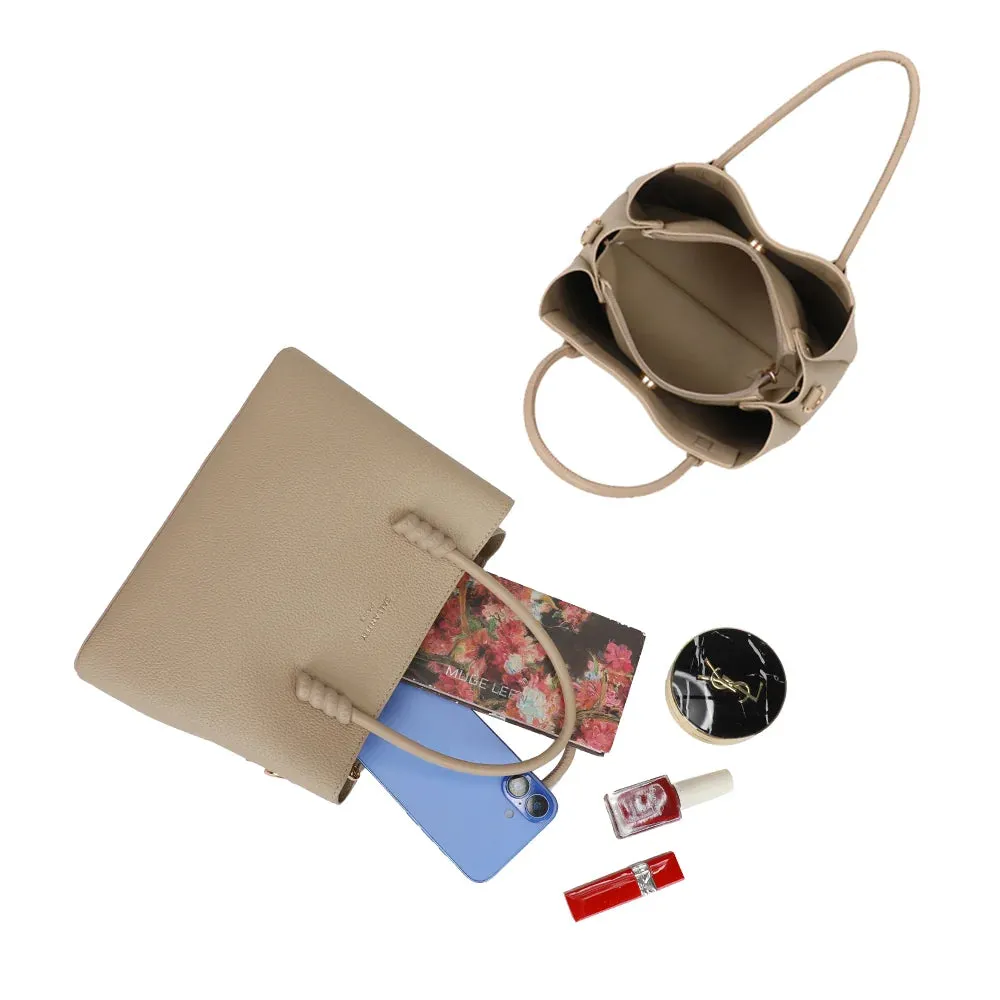 Gallantry Paris La Rosella sac à main taupe grainé