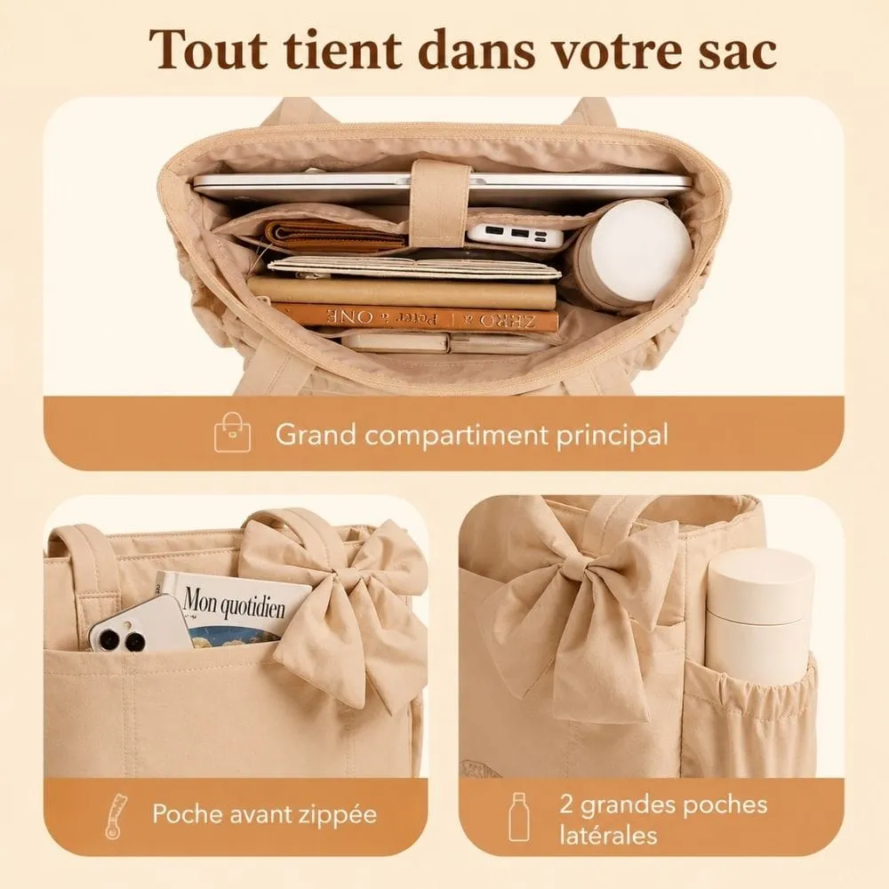 Maison Sacoches Juliette sac cabas femme violet matelassé