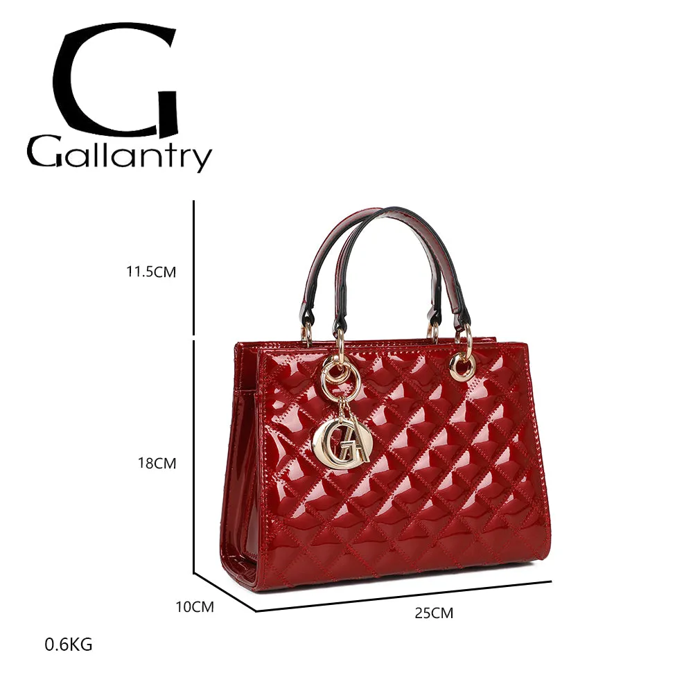 Gallantry Paris Scarlett sac à main rouge foncé verni