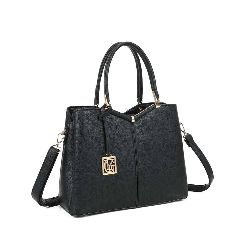 Gallantry Paris Élisa sac à main noir bandoulière bicolore