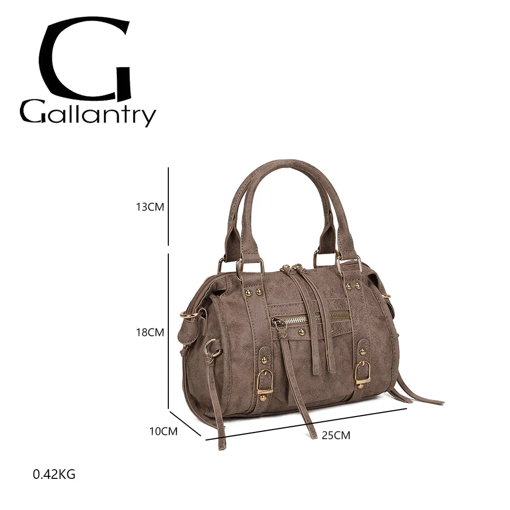 Gallantry Paris Skyla Velvet sac bandoulière taupe