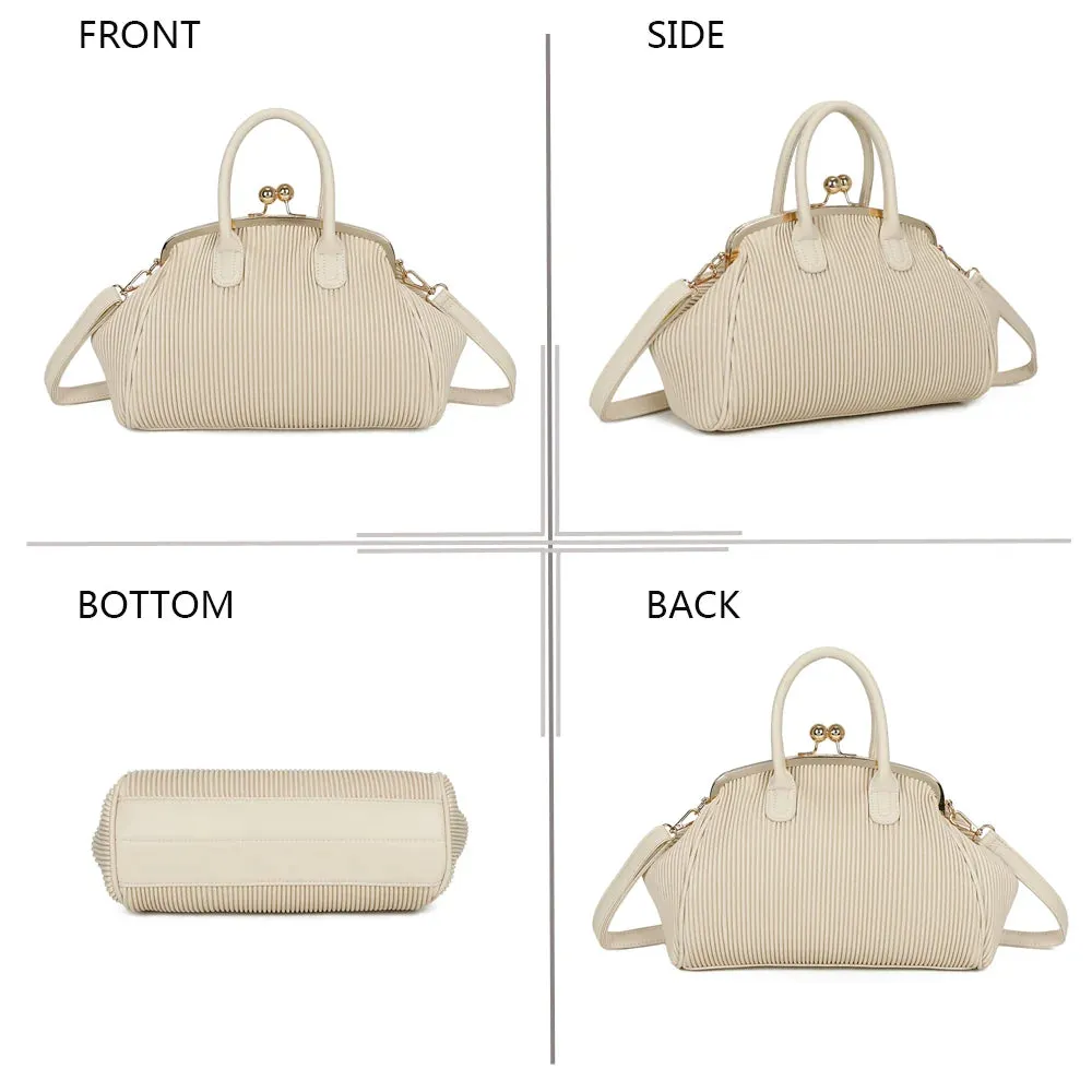 Gallantry Gabrielle Retro main beige fermoir