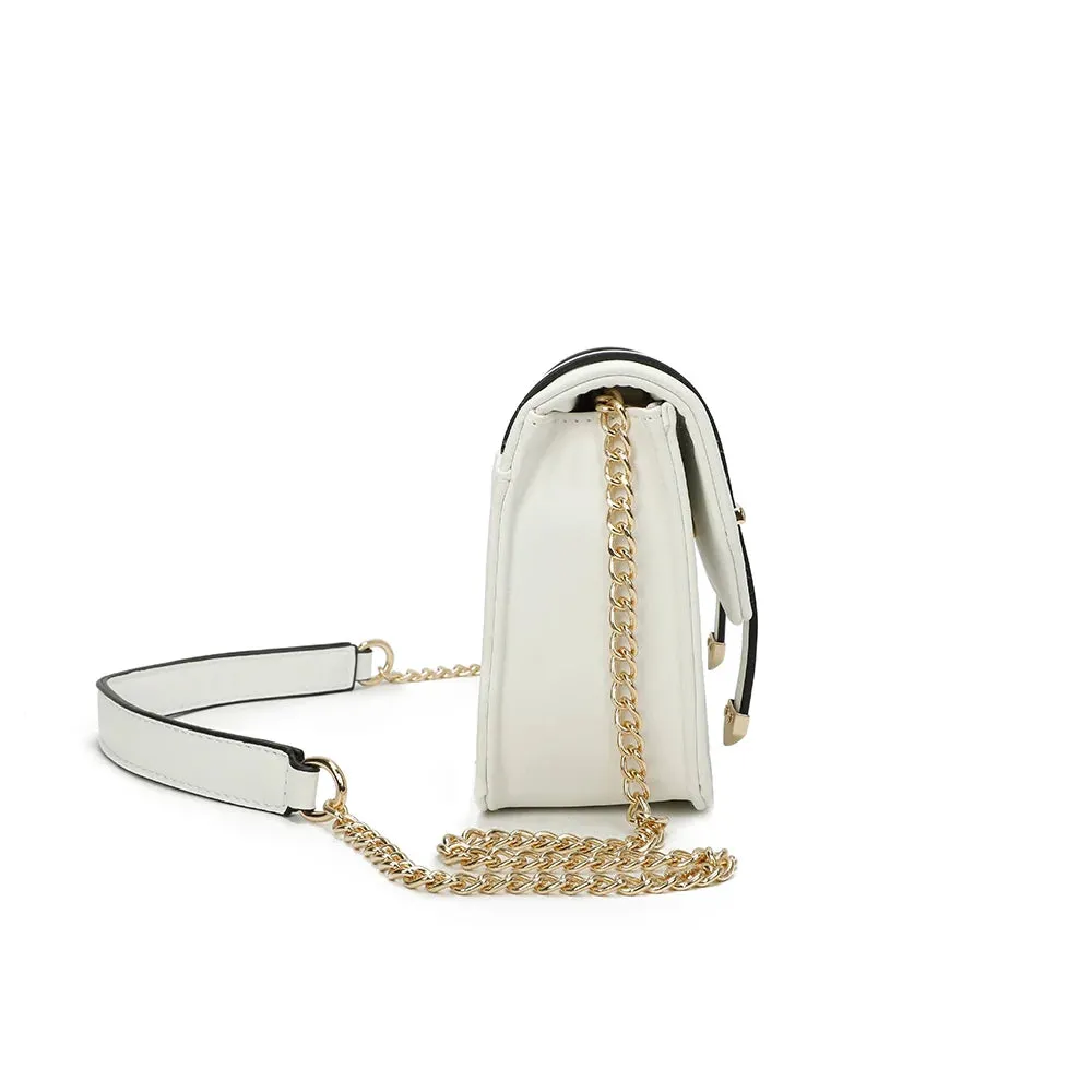 Gallantry Paris Chic Intemporel petit sac blanc chaîne