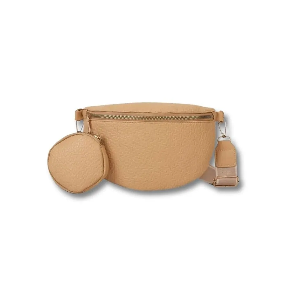 Maison Sacoches Linéa sac banane cuir noir porte-monnaie