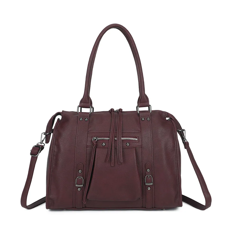 Gallantry Paris Skyla Grand Mat cabas bordeaux zippé
