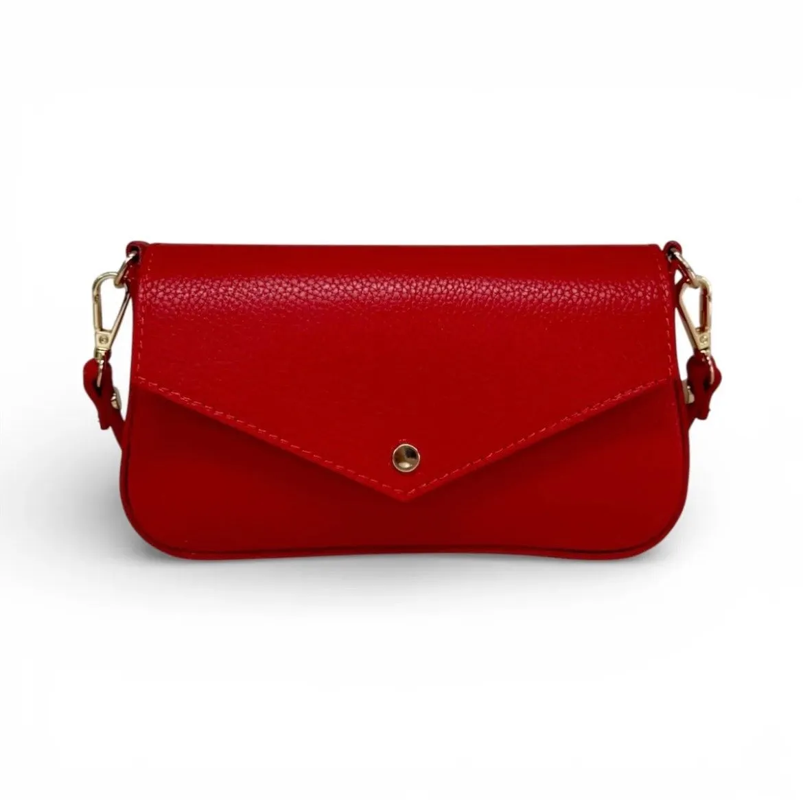 Hexagone Cuir Angel pochette cuir Blanc grainé
