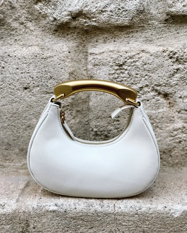 Hexagone Cuir Dino sac à main cuir noir 21 cm