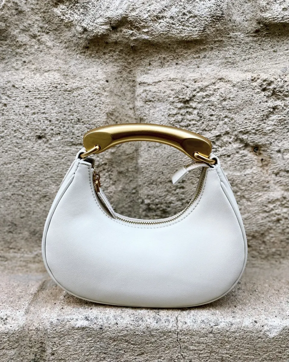 Hexagone Cuir Dino sac à main cuir noir 21 cm