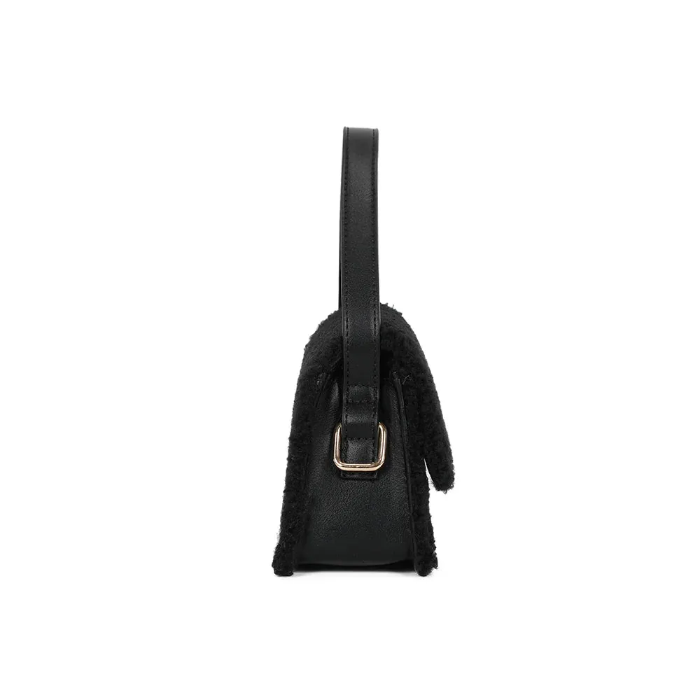 Gallantry Paris Rosino-Fluffy sac à main Noir peluche