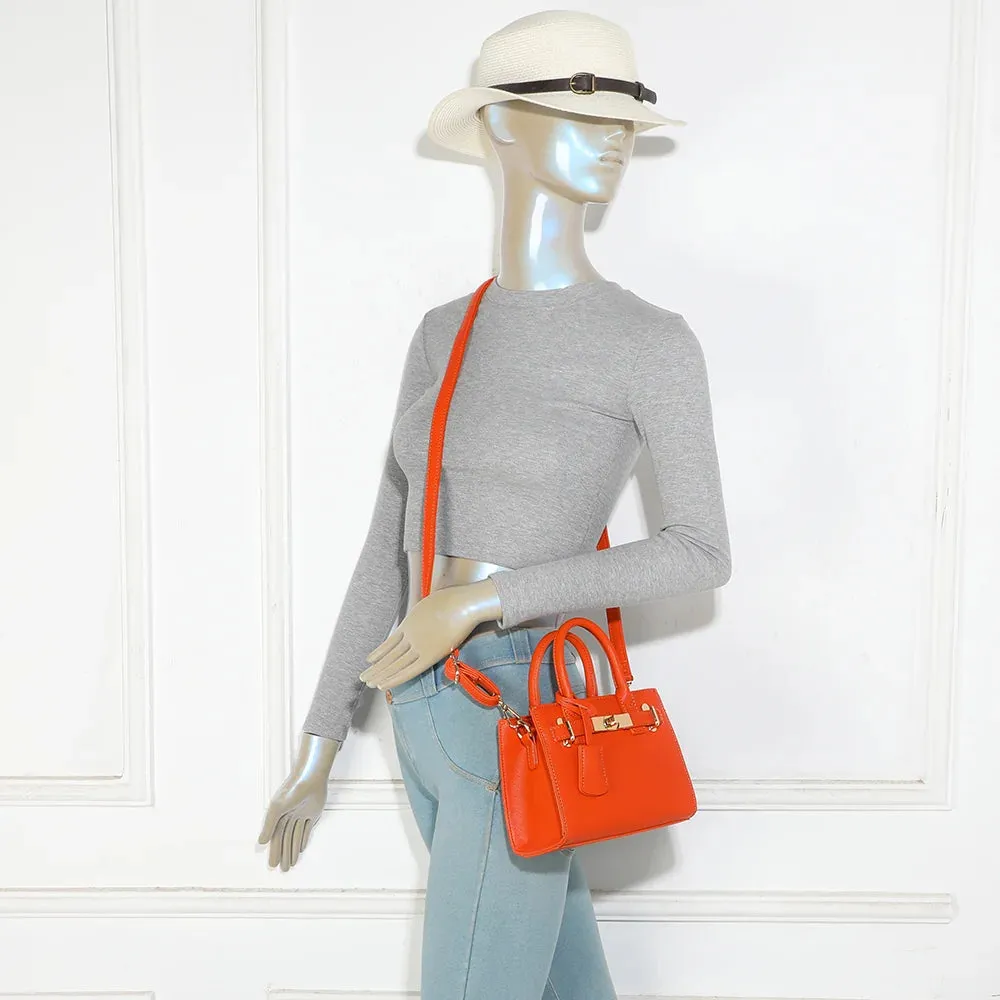 Gallantry Colette mini sac à main orange saffiano