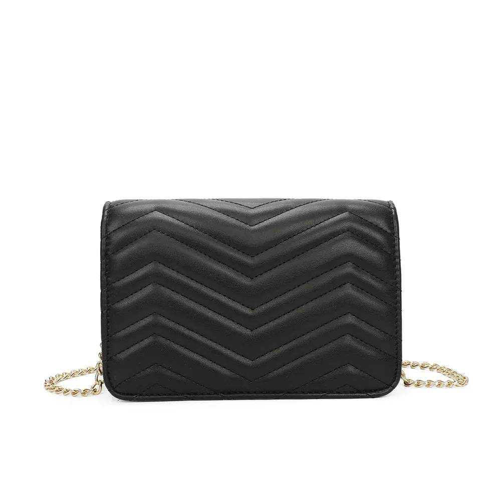 Gallantry Allegra sac à main chaîne noir matelassé