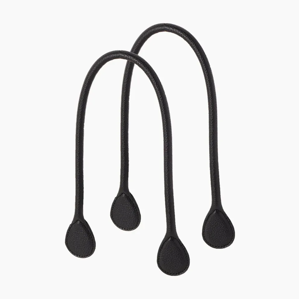 O Bag anse longue sac noire grainée bandoulière