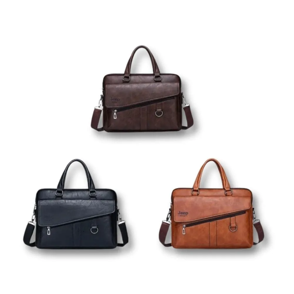 Maison Sacoches Jeep Sacoche Cuir Ordinateur Kaki