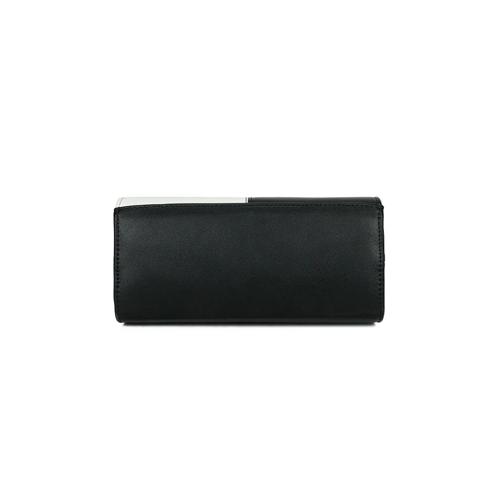 Gallantry Cléa Noir/Blanc sac à main bicolore fermoir doré
